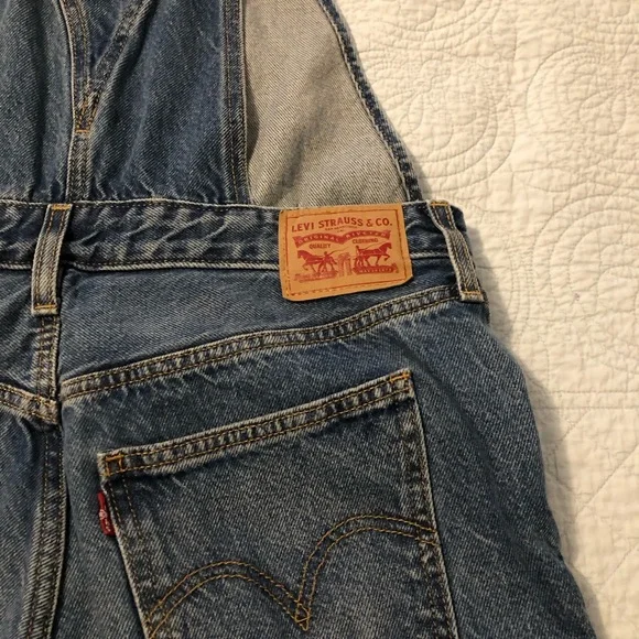 Levi's Blue Denim Overalls - Picture 6 of 14
